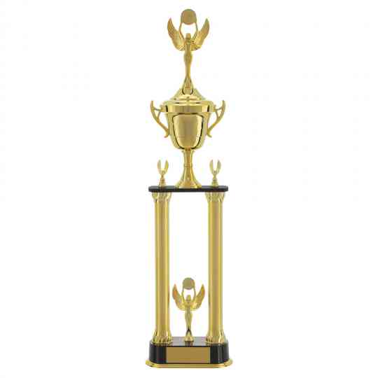 Troféu Dourado com estatueta 3 tamanhos